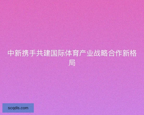 中新携手共建国际体育产业战略合作新格局