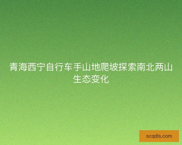 青海西宁自行车手山地爬坡探索南北两山生态变化