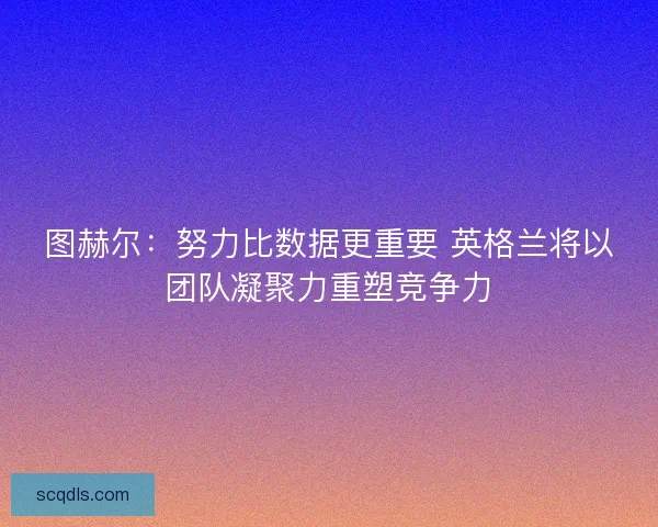 图赫尔：努力比数据更重要 英格兰将以团队凝聚力重塑竞争力
